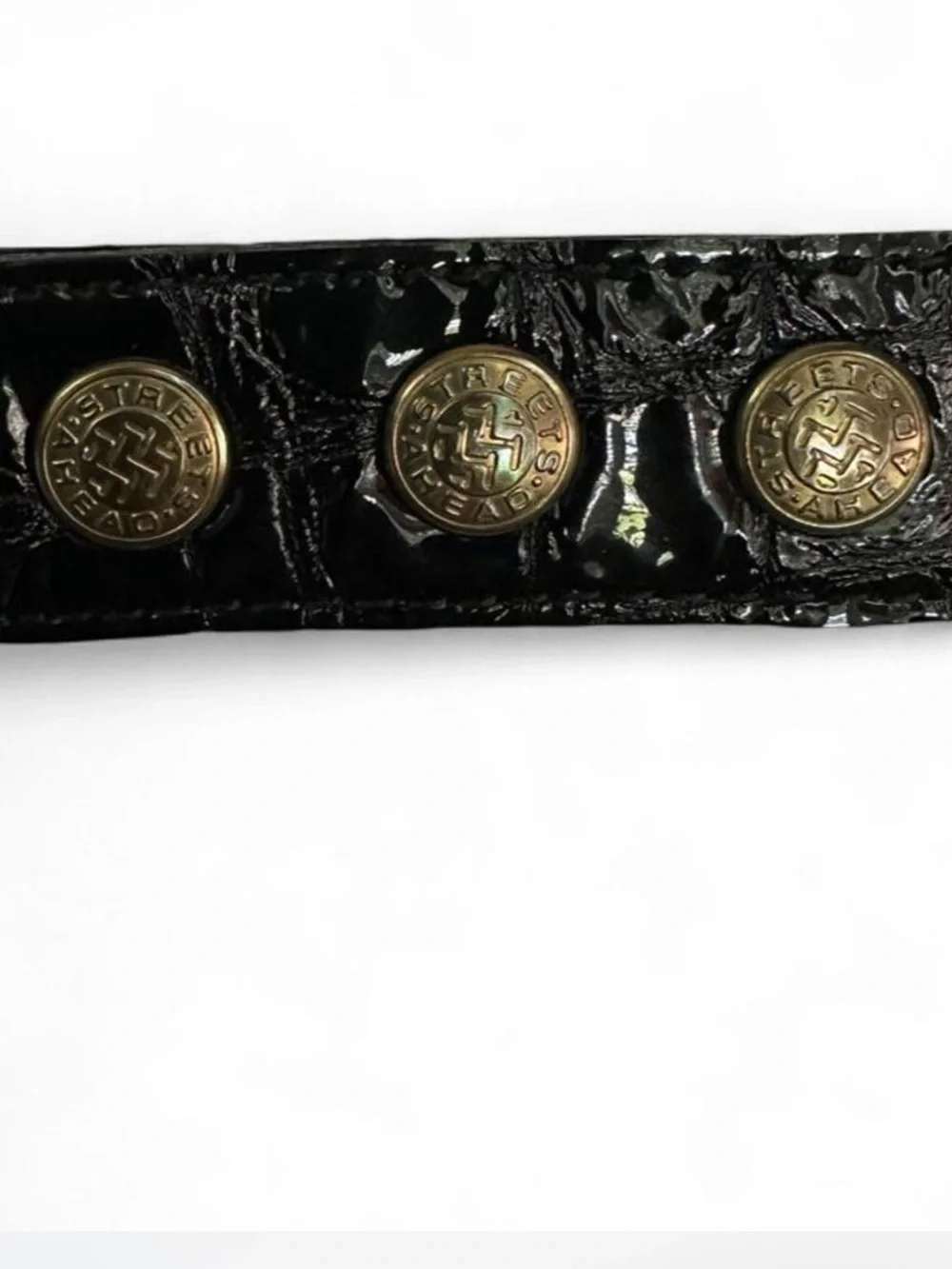 Vintage Cache belt with Streets Ahead hardware glam cascading chains
